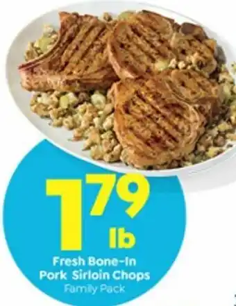 Save a Lot Fresh Bone-In Pork Sirloi Chops offer