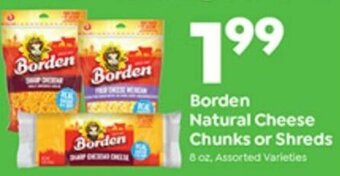 Save a Lot Borden Natural Cheese Chunks Or Shreds offer