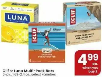 Albertsons Clif Or Luna Multi-Pack Bars offer