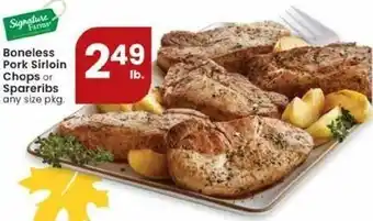 Albertsons Boneless Pork Sirloin Chops Or Spareribs offer