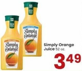 Albertsons Simply Orange Juice 52 oz offer