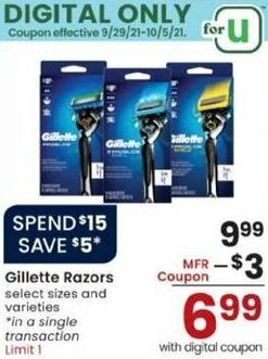 Albertsons Gillette Razors offer