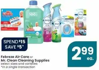 Albertsons Febreze Air Care Mr. Clean Cleaning Supplies offer