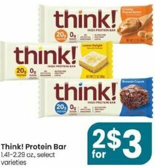 Albertsons Think! Protein Bar offer