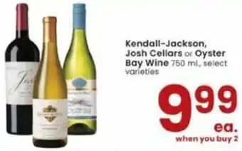 Albertsons Kendall-Jackson, Josh Cellars Or Oyster Bay Wine offer