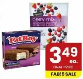 Albertsons FatBoy Ice Cream, Berry Mix offer