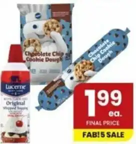 Albertsons Chocolate Chip Cookie Dough, Lucerne Origanal Whipped Topping offer