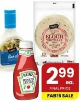 Albertsons Heinz Tomato Ketchup, Flour Tortillas, Ranch offer
