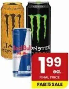 Albertsons Red Bull, Monster Energy, Java Monster offer