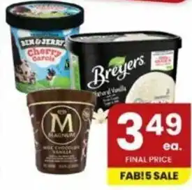 Albertsons Ben & Jerry's Ice Cream, Magnum , Breyer's offer
