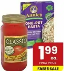 Albertsons Annie's One-Pot Pasta, Classico Tomato & Basil offer