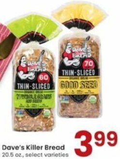 Albertsons Dave's Killer Bread 20.5 oz offer