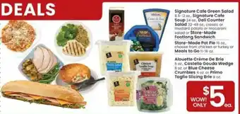 Albertsons Signature Cafe Green Salad, Signature Cafe Soup, Deli Counter Salad offer
