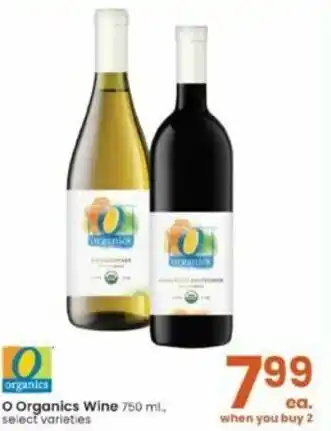 Albertsons O Organics Wine 750ml offer