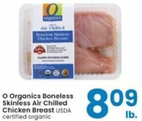 Albertsons O Organics Boneless Skinless Air Chilled Chicken Breast offer