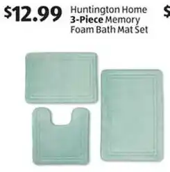 Aldi Huntington Home 3-Piece Memory Foam Bath Mat Set offer