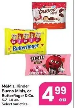 Albertsons M&M's, Kinder Bueno Minis, or Butterfinger & Co. offer