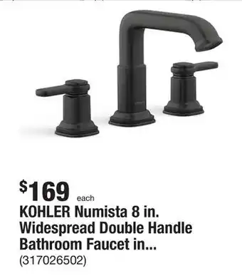 The Home Depot KOHLER Numista 8 in. Widespread Double Handle Bathroom Faucet in Matte Black offer