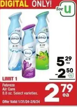 Albertsons Febreze Air Care offer