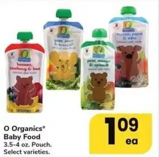Albertsons O Organics Baby Food offer