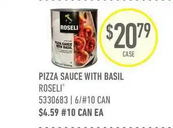 US Foods Chef's Store Pizza Sauce With Basil Roseli offer