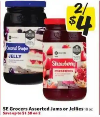 Winn Dixie Se Grocers Assorted Jams Or Jellies offer