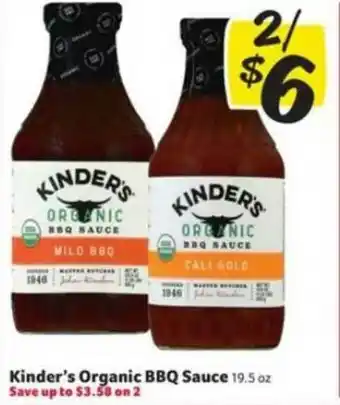 Winn Dixie Kinder's Organic Bbq Sauce offer