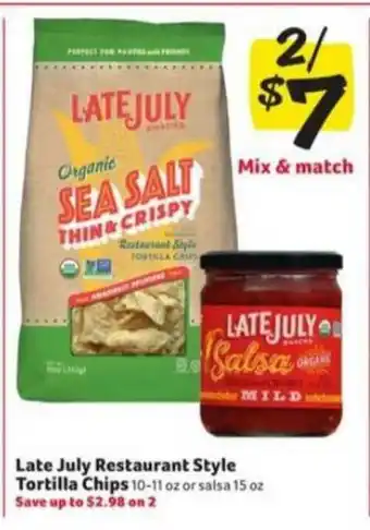 Winn Dixie Late July Restaurant Style Tortilla Chips offer