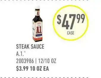 US Foods Chef's Store Steak Sauce A.1. offer