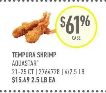 US Foods Chef's Store Tempura Shrimp offer