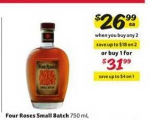 Winn Dixie Four Roses Small Batch offer