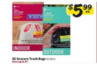 Winn Dixie Se Grocers Trash Bags offer