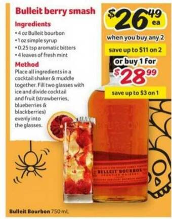 Winn Dixie Bulleit Bourbon offer