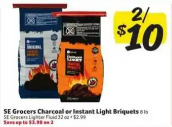Winn Dixie Se Grocers Charcoal Or Instant Light Briquets offer