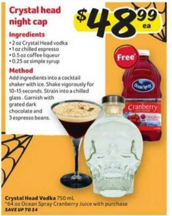 Winn Dixie Crystal Head Vodka offer