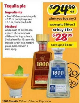 Winn Dixie 1800 Tequila offer