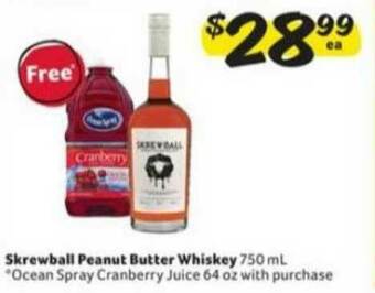 Winn Dixie Skrewball Peanut Butter Whiskey offer