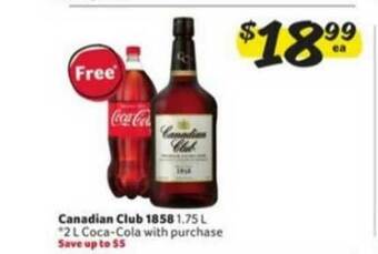 Winn Dixie Canadian Club 1858 offer