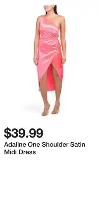 TJ Maxx Adaline One Shoulder Satin Midi Dress offer