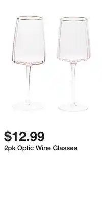 TJ Maxx 2pk Optic Wine Glasses offer