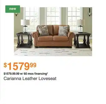 Ashley Furniture Carianna Leather Loveseat offer