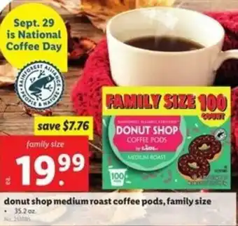 Lidl Donut Shop Medium Roast Coffee Pods, Family Size offer