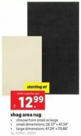 Lidl Shag Area Rug offer