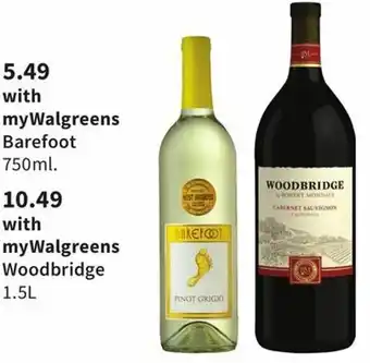 Walgreens Barefoot 750 ml offer