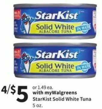 Starkist Solid White Tuna 5 oz