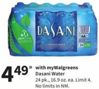 Walgreens Dasani Water offer