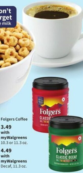 Walgreens Folgers Coffee offer