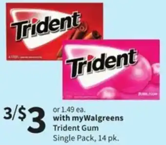 Walgreens Trident Gum offer