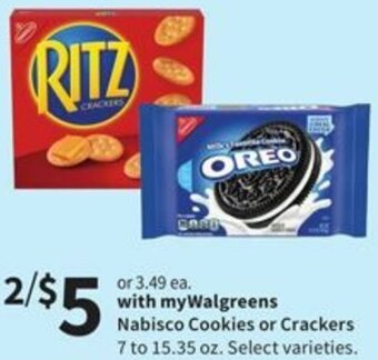Walgreens Nabisco Cookies Or Crackers offer