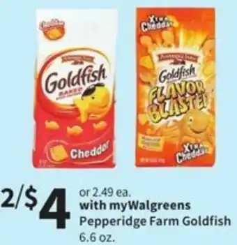 Walgreens Pepperidge Farm Goldfish 6.6 oz offer